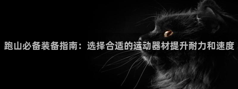 意昂3科技：跑山必备装备指南：选择合适的运动器材提升