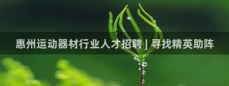 意昂3集团：惠州运动器材行业人才招聘 | 寻找精英助