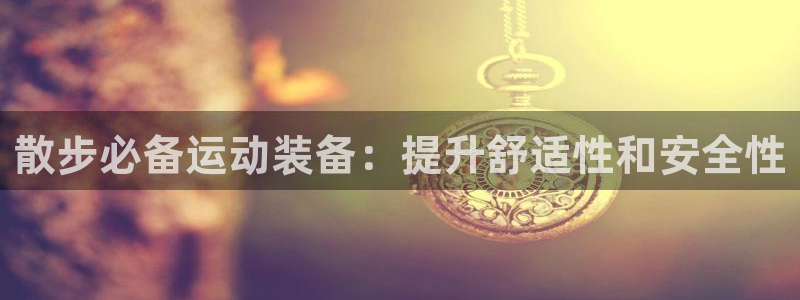 意昂3娱乐下载：散步必备运动装备：提升舒适性和安全性